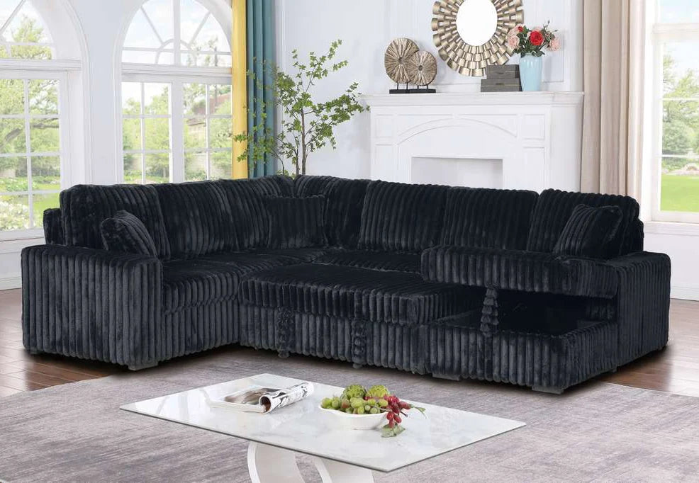 OVRSIZED L-SHAPED SECTIONAL SLEEPER SOFA