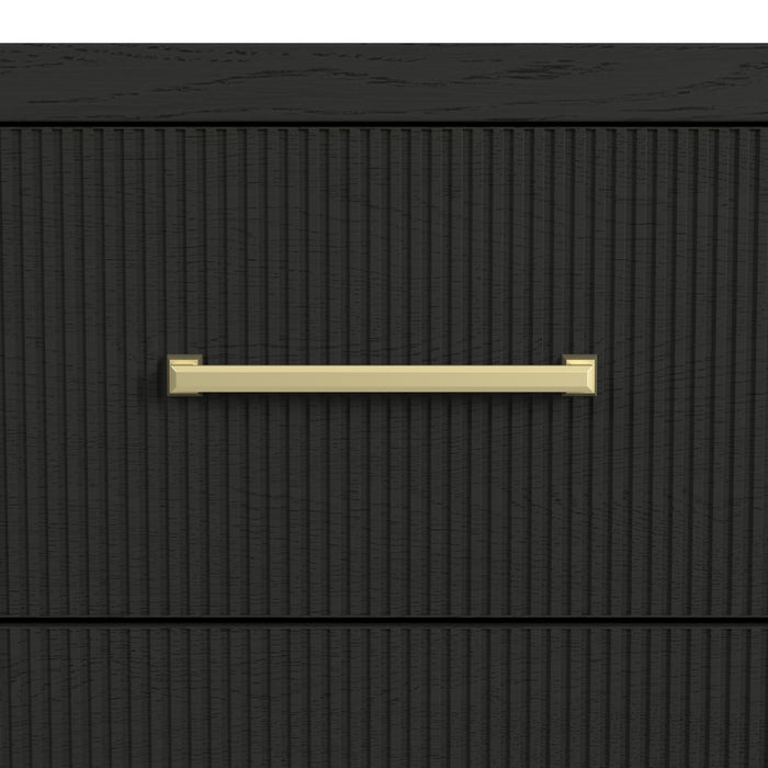 Ridgemont Storage Bedroom Set in Black with Grain