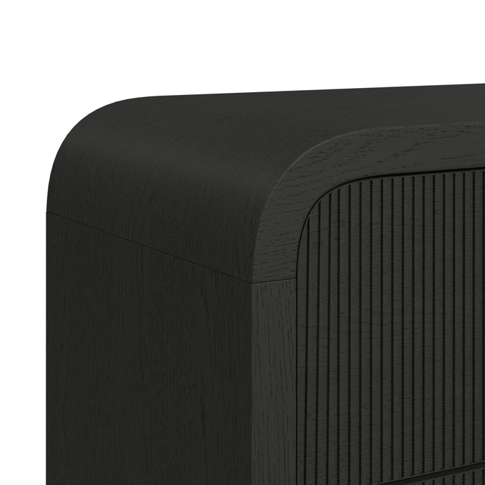Ridgemont Storage Bedroom Set in Black with Grain