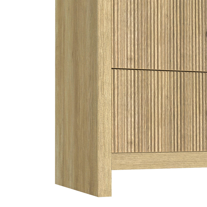 Ridgemont 2-Drawer Nightstand with USB in Natural