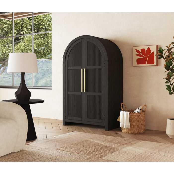Ridgemont Large Bookcase in Black with Grain