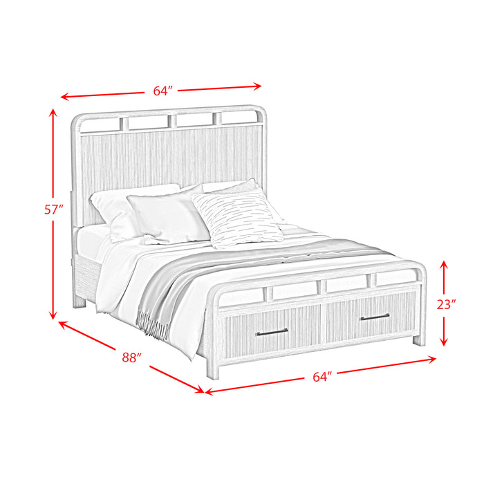 Ridgemont Storage Bedroom Set in Black with Grain