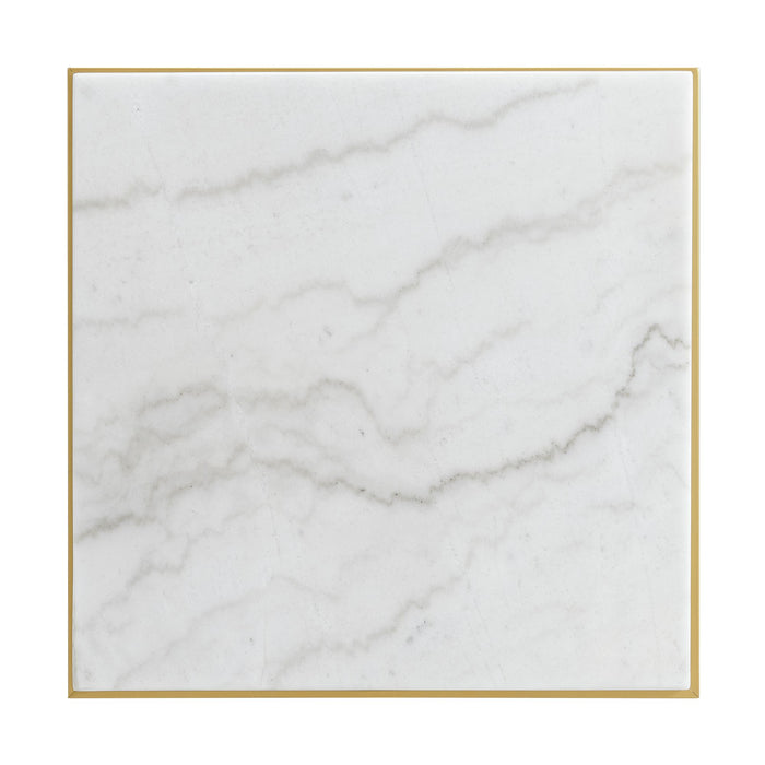 Riko 2PC Occasional Table Set in Gold-Coffee Table & End Table