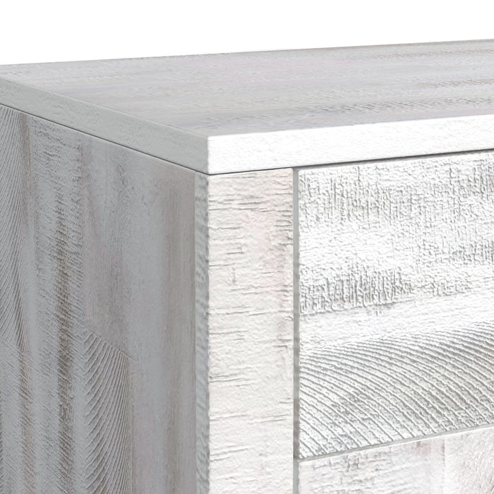 Rogen Rustic Buffet & Hutch with LED in Rustic White