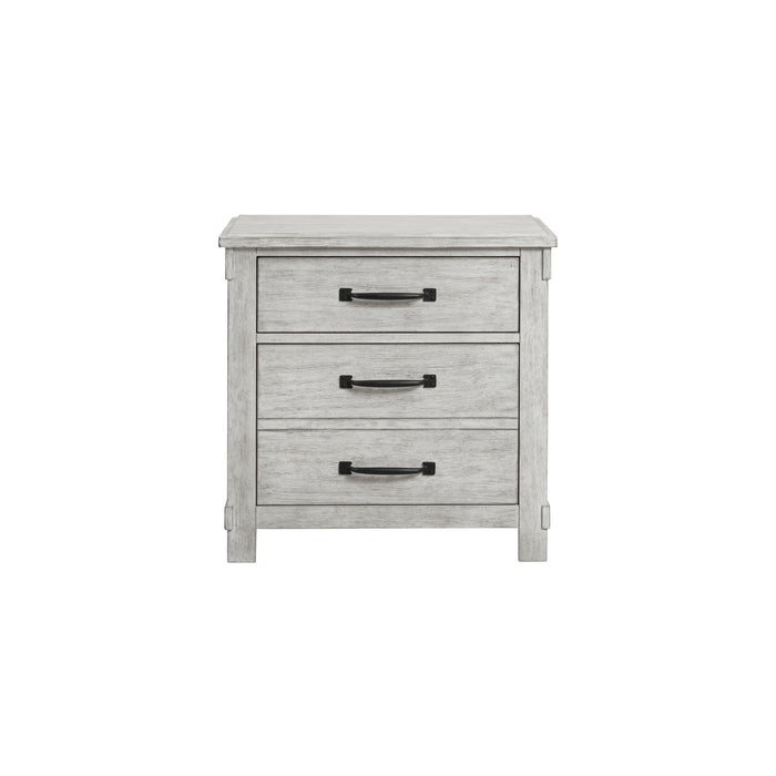 Scott Nightstand W/USB White Finish
