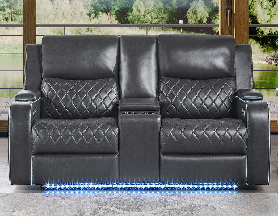 Home Cinema Power Reclining Set .  Charcoal