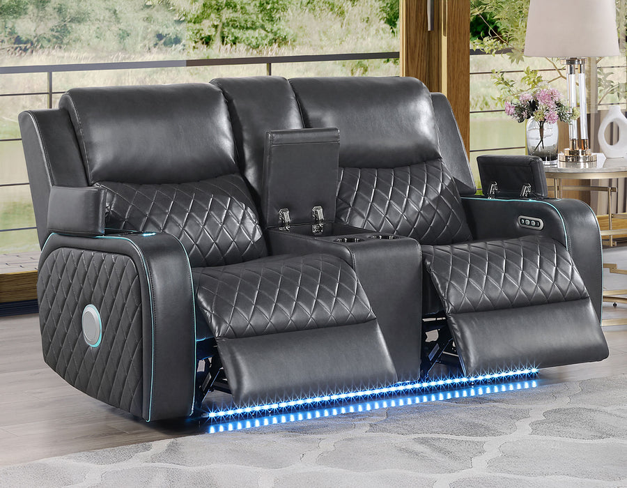 Home Cinema Power Reclining Set .  Charcoal