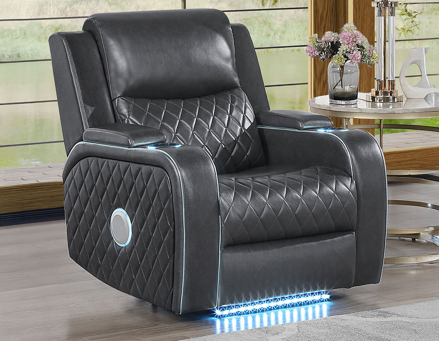 Home Cinema Power Reclining Set .  Charcoal
