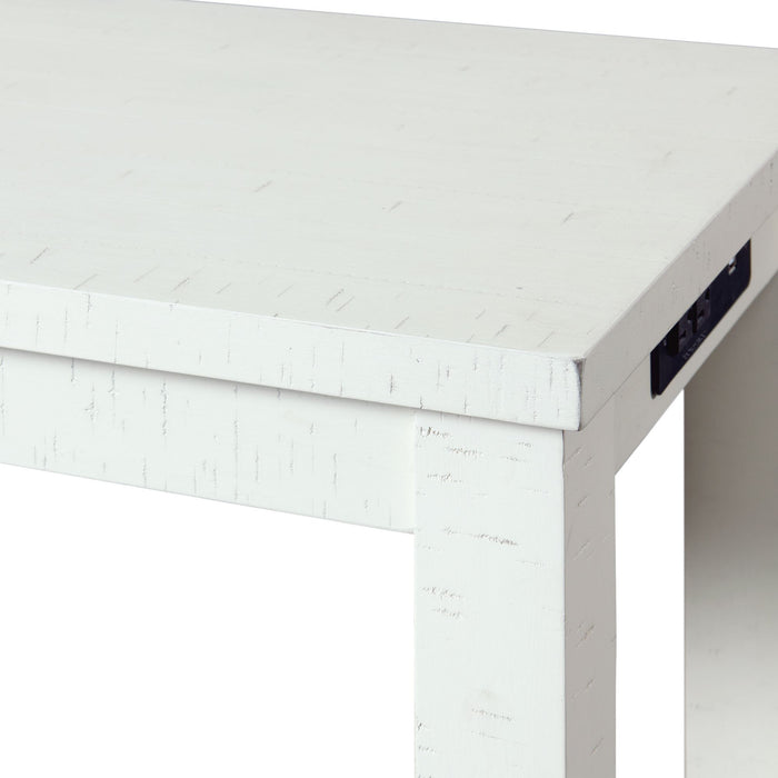 Stone Occasional Bar Table Single Pack in White (Table + Three Stools)