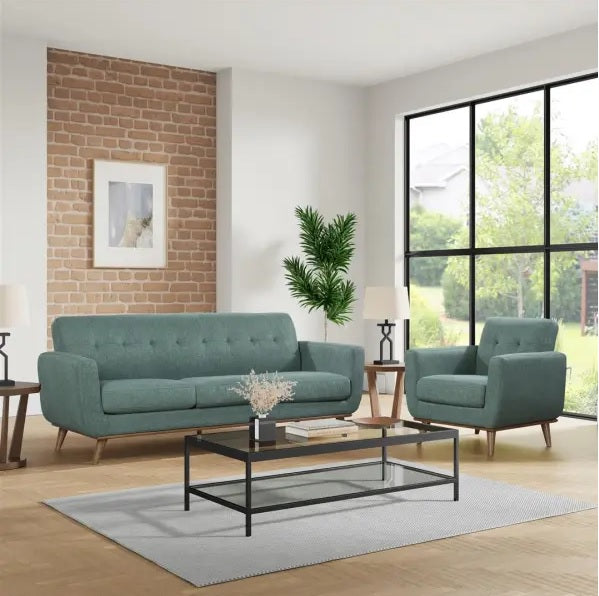 Dra Teal Sofa and chair