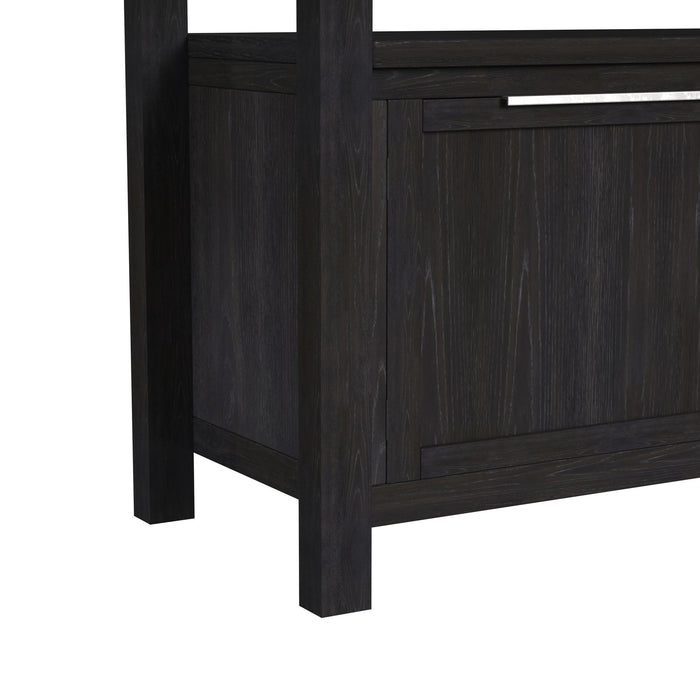 Transcend Counter Table with 20" Leaf in Charcoal