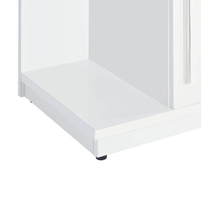 Wendolyn Wine Cabinet with Light in Glossy White