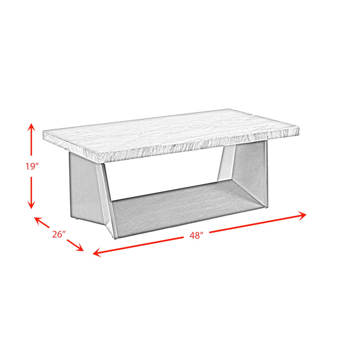 Beckley Coffee Table Complete in Dark Marble Top
