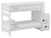 Elements International Cali Kids Twin over Twin Bunk Bed with Staircase in White image