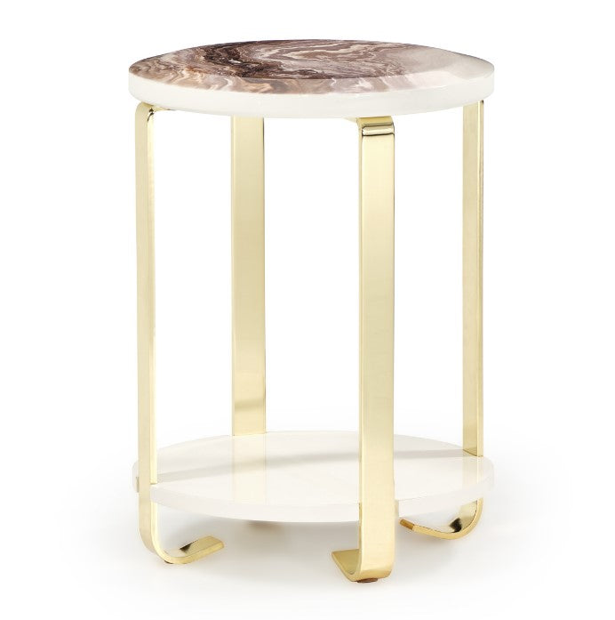 AICO Ariana Chairside Table in Gold image