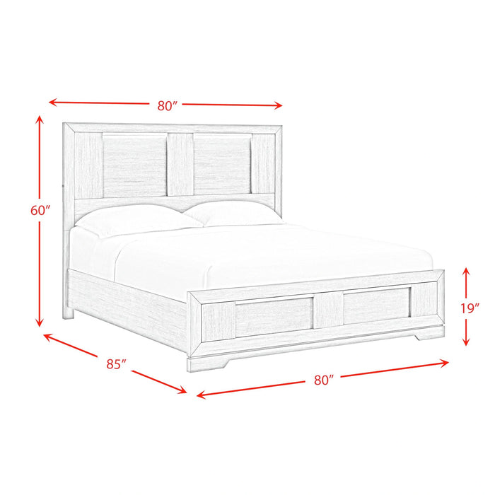 Kelis Panel Bedroom Set with LED