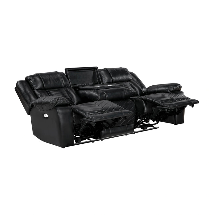 Huron Power Double Reclining Sofa With Center Drop-Down Cup Holders