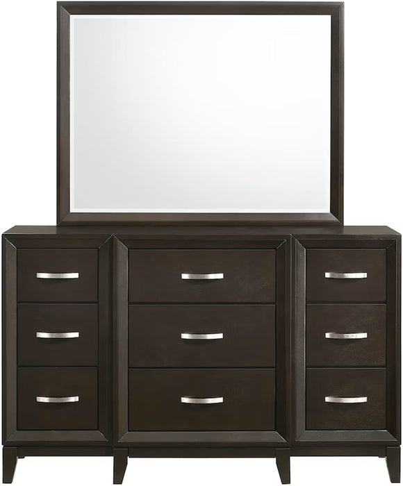 Elements International Beaumont Youth Mirror in MerlotR