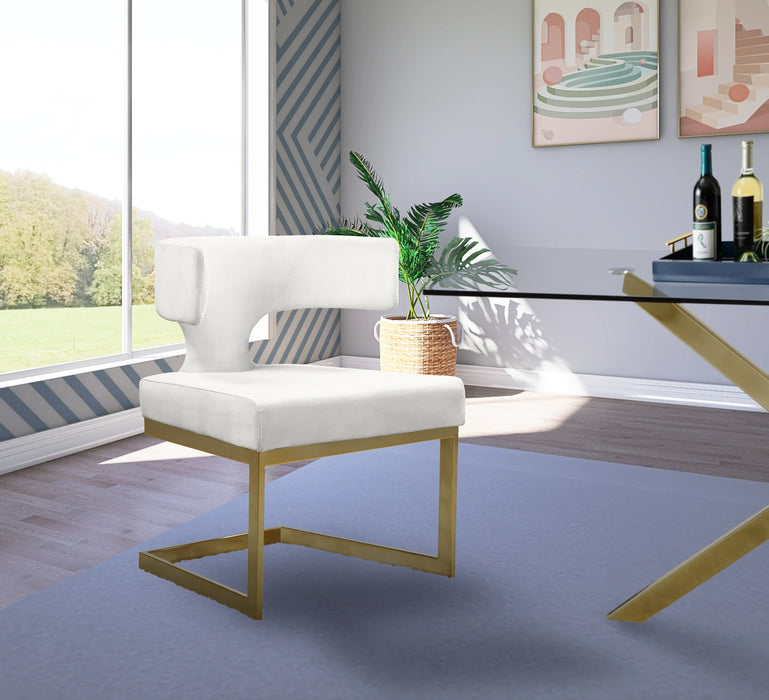 Alexandra Cream Velvet Dining Chair