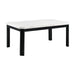 Elements International Francesca Rectangular Dining Table in White and Black image