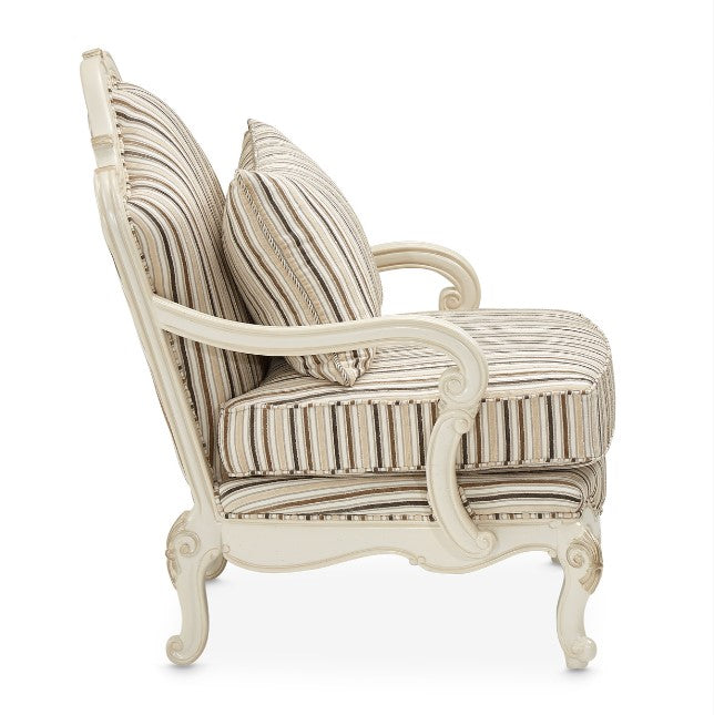 AICO Lavelle Bergere Wood Chair Birch in Classic Pearl