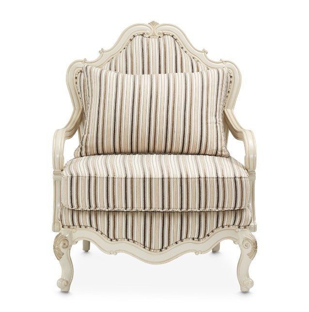 AICO Lavelle Bergere Wood Chair Birch in Classic Pearl