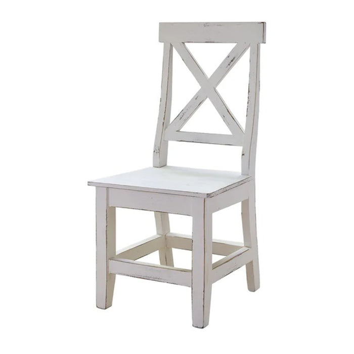 Elements International Britton Wooden Side Chair (Set of 2) in White