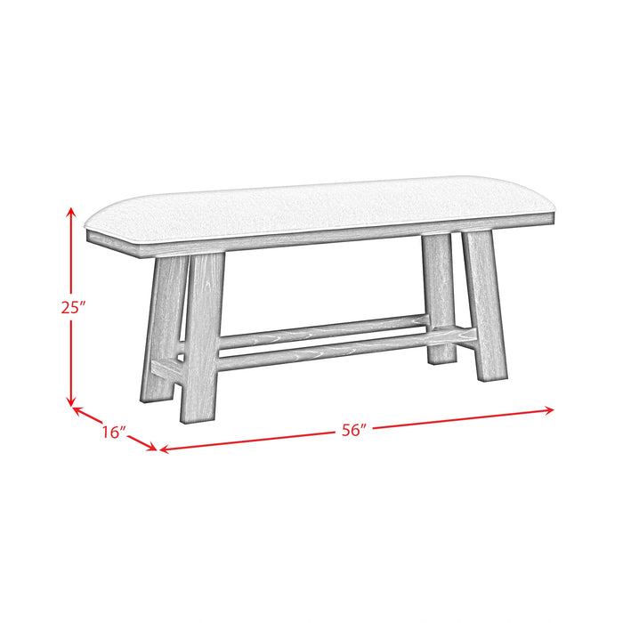 Transcend Counter Height Dining Set in Charcoal-Table and Four Chairs