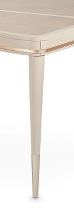 AICO Malibu Crest 4 Leg Rectangular Dining Table in Blush
