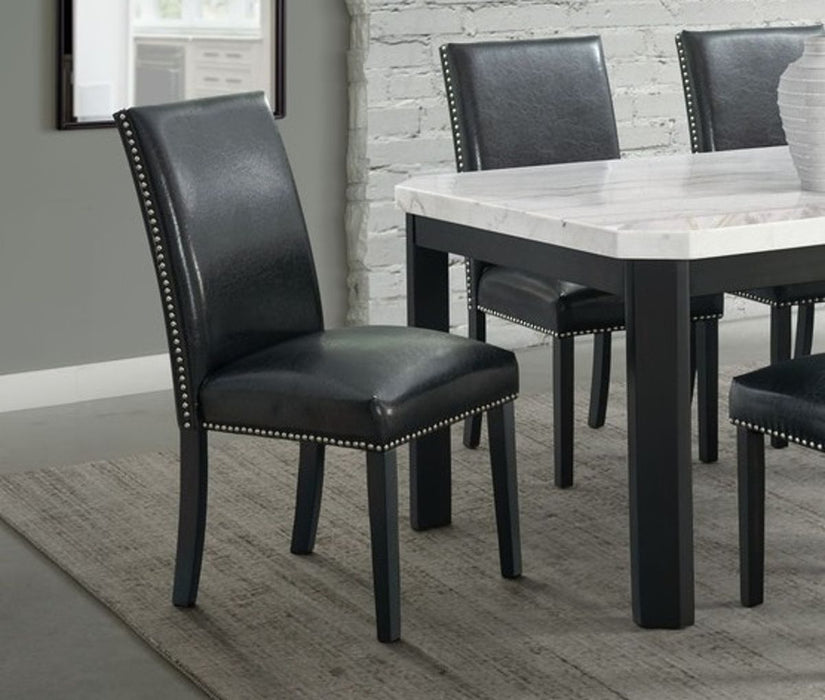 Elements International Francesca Meridian Side Chair (Set of 2) in Black image