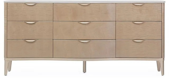 AICO Malibu Crest 9 Drawer Dresser in Blush 9007050-131 image