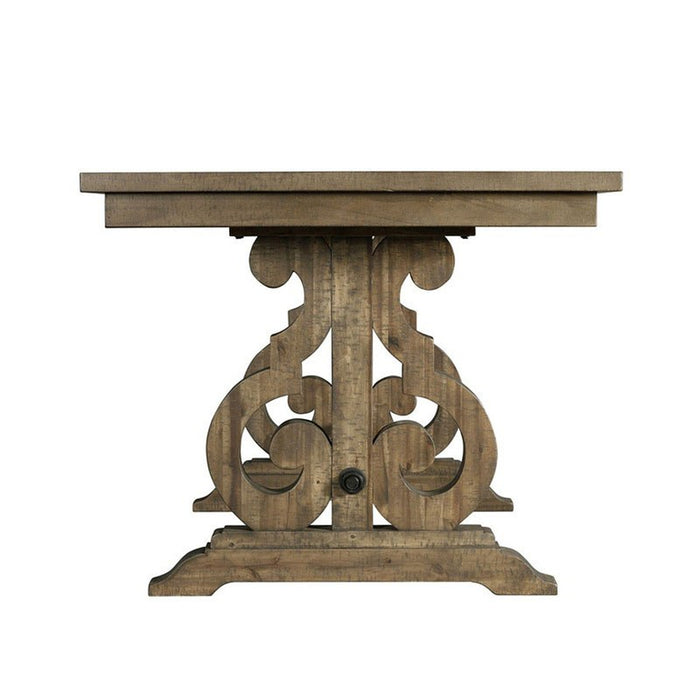 Elements International Stone Dining Table in Grey