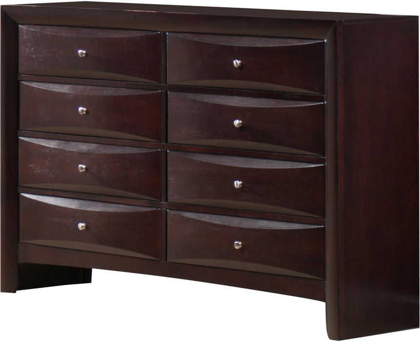 Elements International Emily 8 Drawers Dresser in Espresso Lacquer image