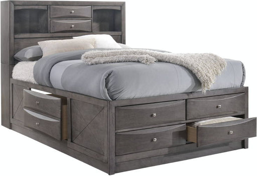 Elements International Emily Grey King Storage Bed in Gray EG170KB image