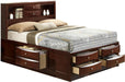 Elements International Emily King Storage Bed in Espresso Lacquer image