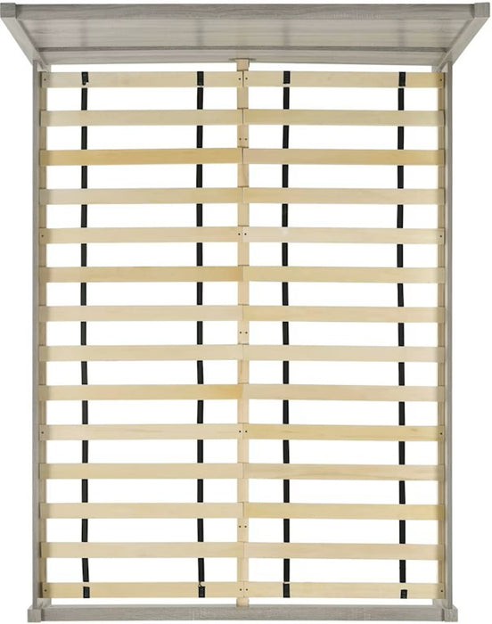 Elements International Ernesto Queen Panel Bed in Grey