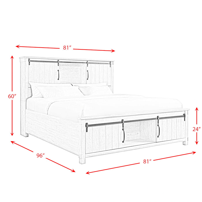 Scott Storage Bed White Finish