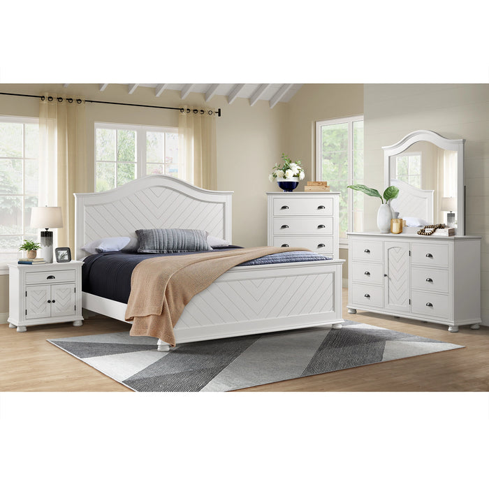 Kona Panel Bed in White