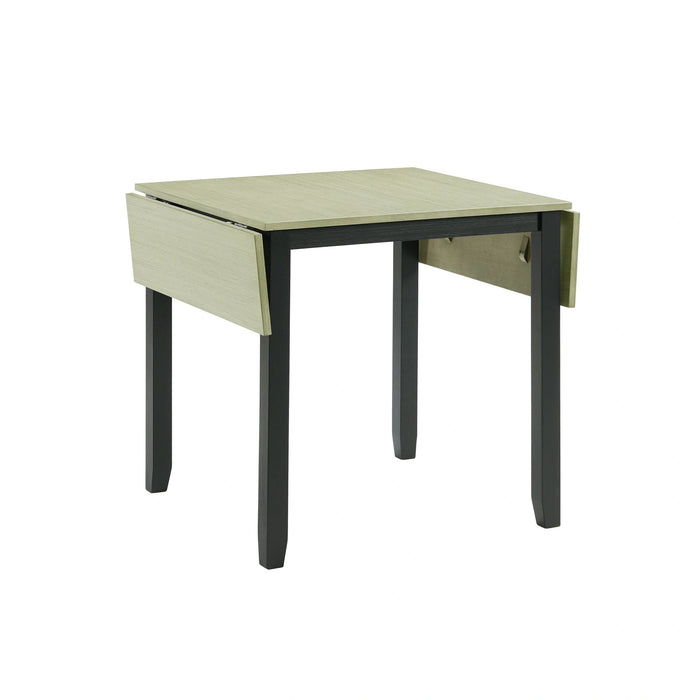 Martin 3 pc Drop Leaf Dining Set (Black Base)
