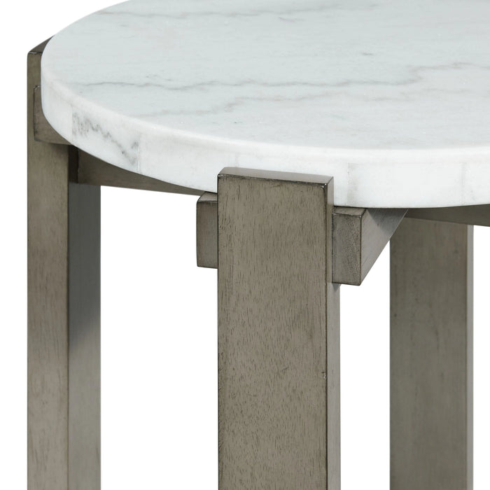 Rosamel Round End Table in Ash Brown