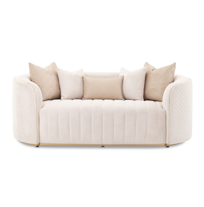AICO Ariana Loveseat in Beige Gold image
