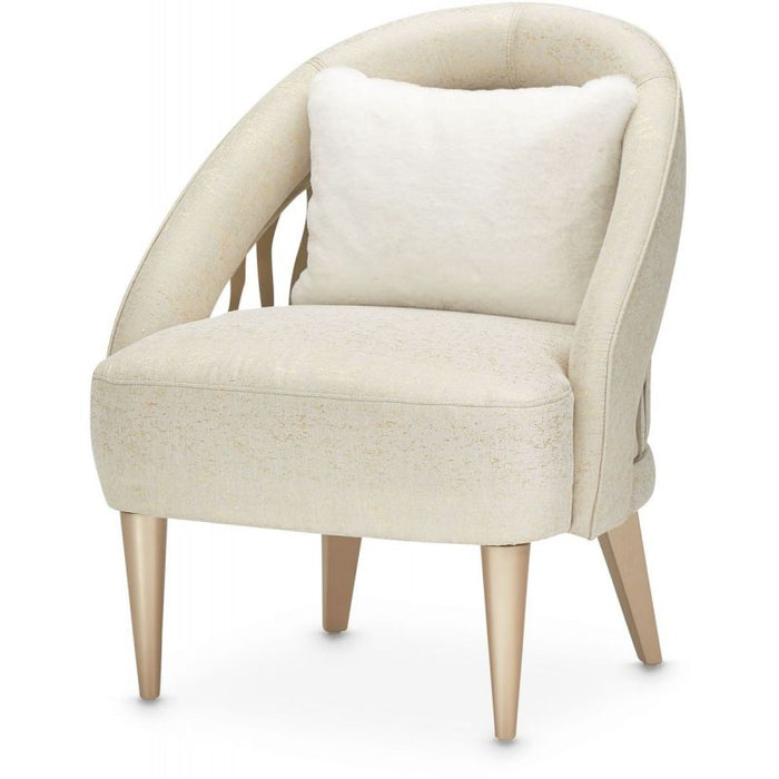 AICO La Rachelle Flame Chair Gold Rush in Medium Champagne