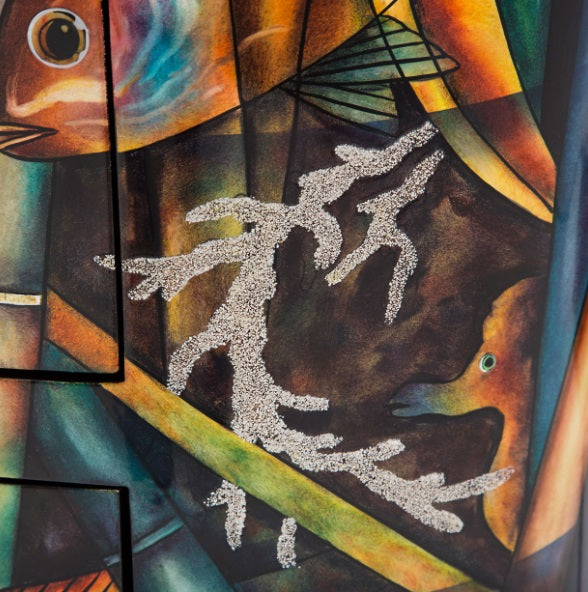 AICO Furniture Illusions 3 Drawers Oval Cabinet