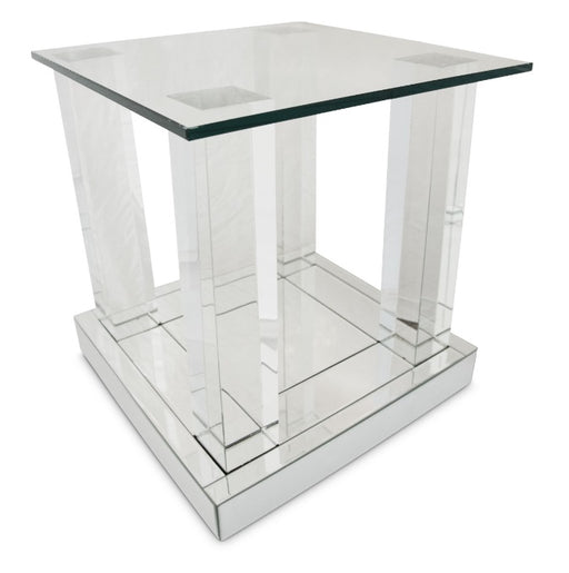 AICO Furniture Montreal End Table with Glass Top image