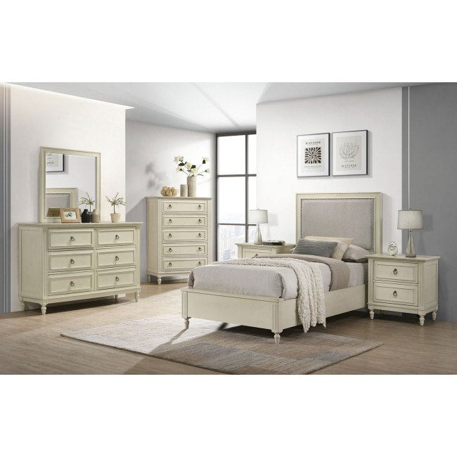 Elements International Gianna Youth Full Panel Bed in White