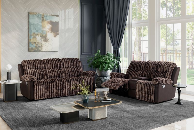 RECLINING SOFA AND LOVESEAT