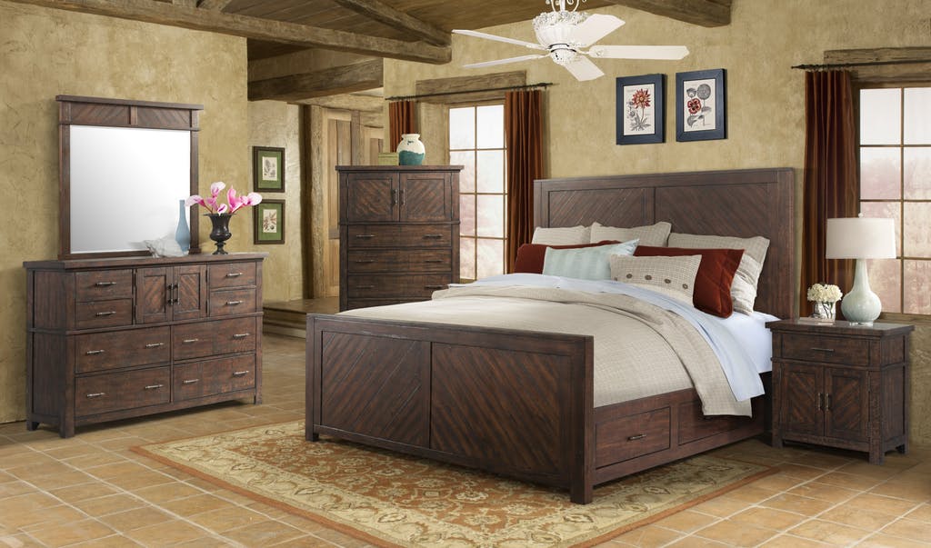 Elements International Jax Dresser in Warm Smokey Walnut