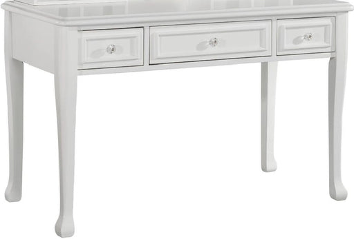 Elements International Jesse 3 Drawers Desk in White image