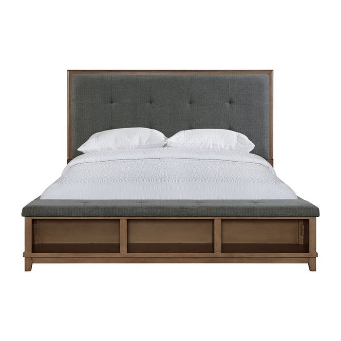Elements International Jolene King Storage Bed in Grey image
