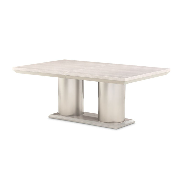 AICO Marin Double Pedestal Table in Greige
